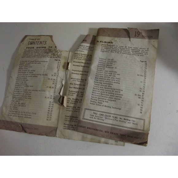 Lot 3 Vtg Welding Guide:Hobart Victor Weldor's Reference Book cutting heating - Picture 5 of 12